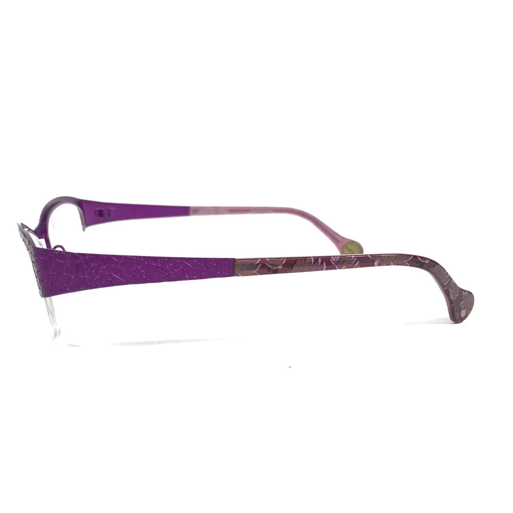 BOZ Eyeglasses Frames VIM 7070 Purple Cracked Earth Pattern Crystals 52-18-135